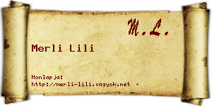 Merli Lili névjegykártya