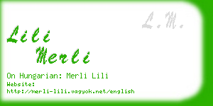 lili merli business card